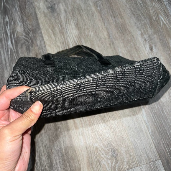 Gucci Monogram Mini Hand Bag Grey and black - Picture 5 of 11